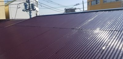 横浜市　N様　店舗　トタン屋根塗装 | 屋根塗装